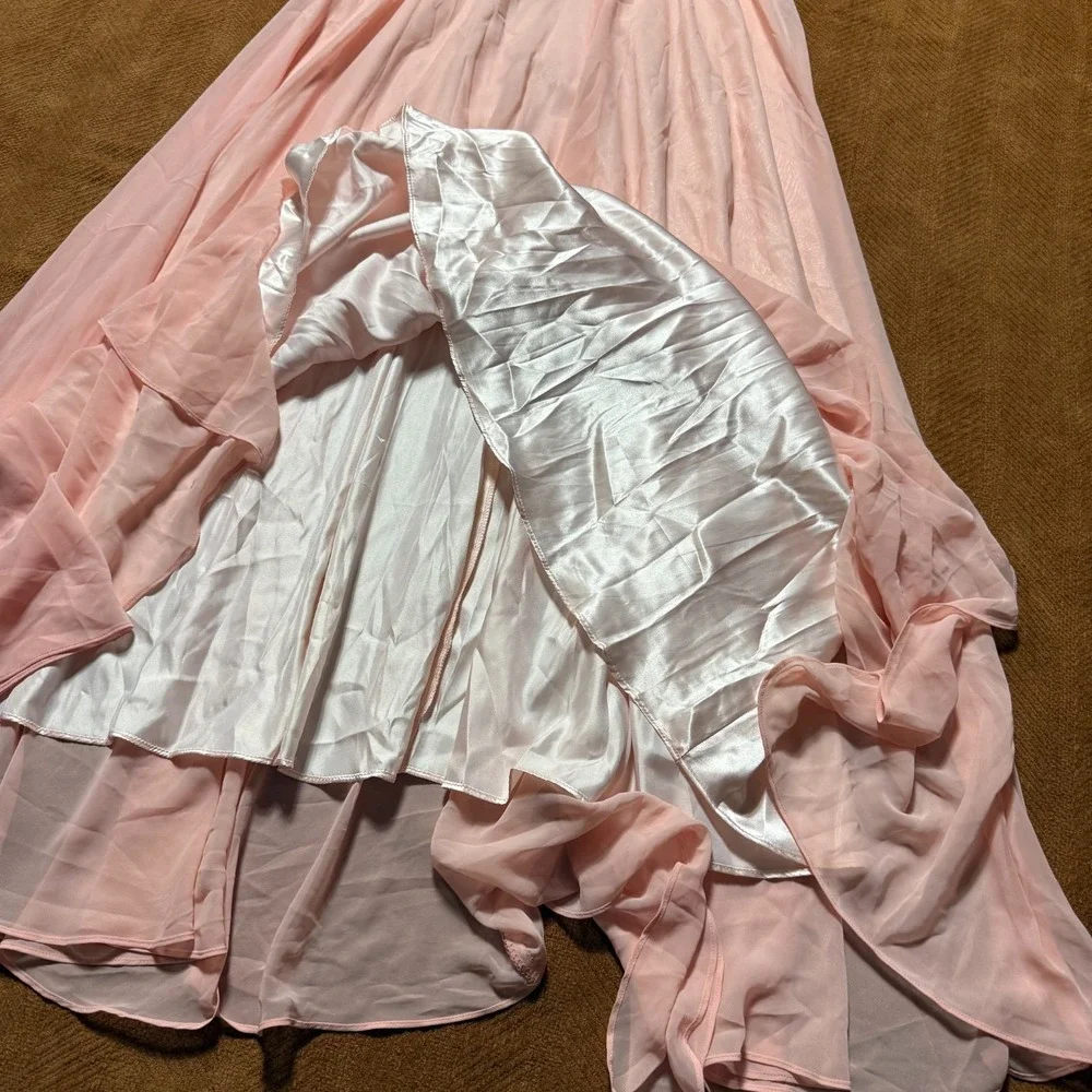 Formal Pink Embellished Ball Gown Dress Tulle Sleeveless Small‎ S Prom Quince